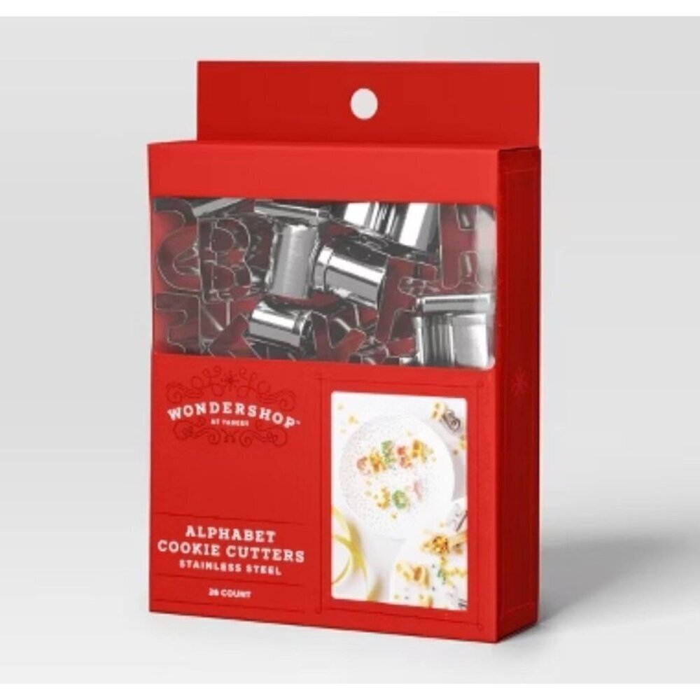 Target 26pc Christmas Alphabet Cookie Cutter Set Silver - Wondershop™